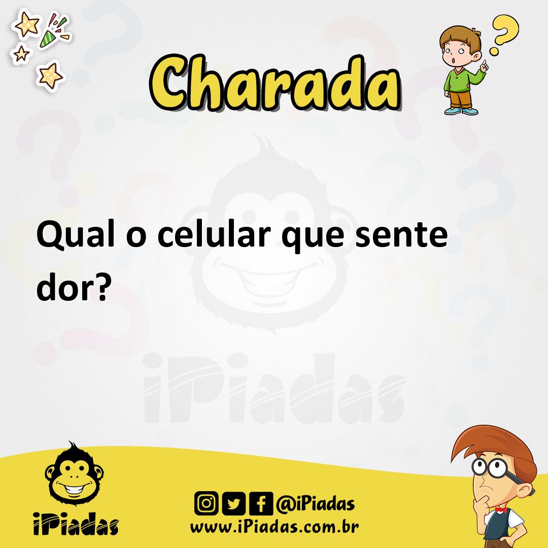 Ilustração de Qual o celular que sente dor? no iPiadas