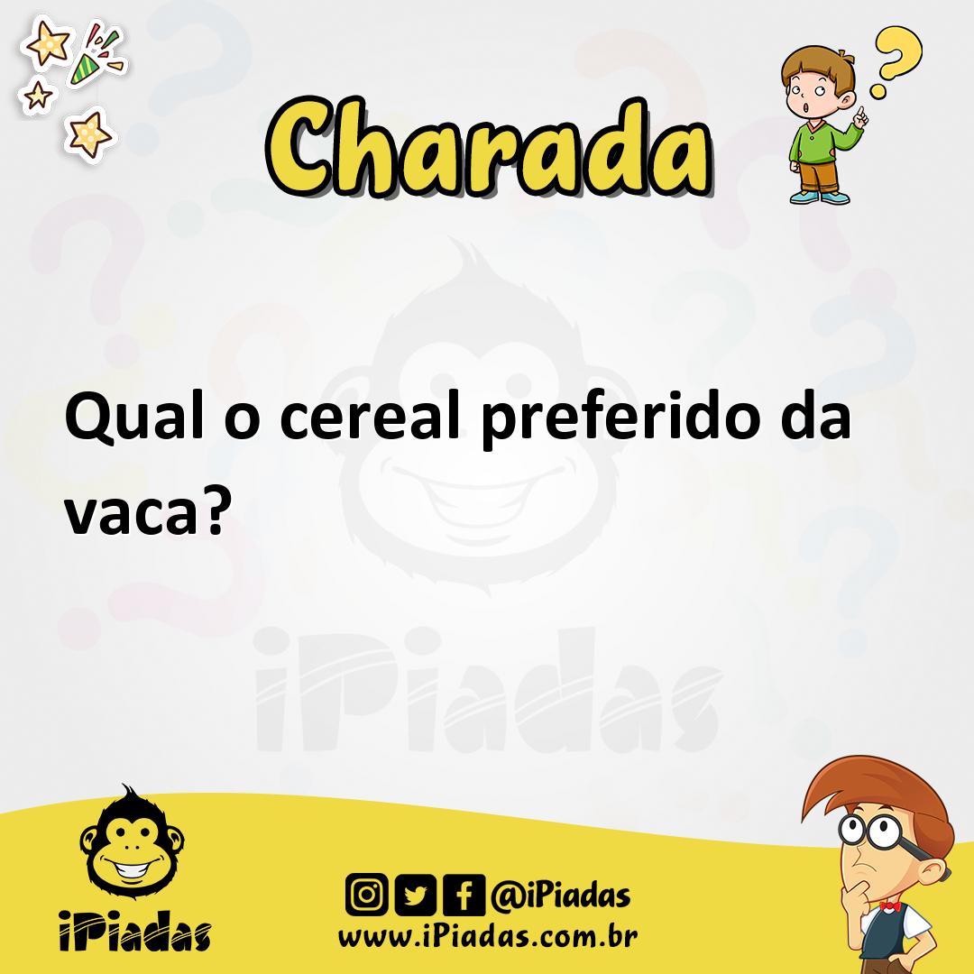 Ilustração de Qual o cereal preferido da vaca? no iPiadas