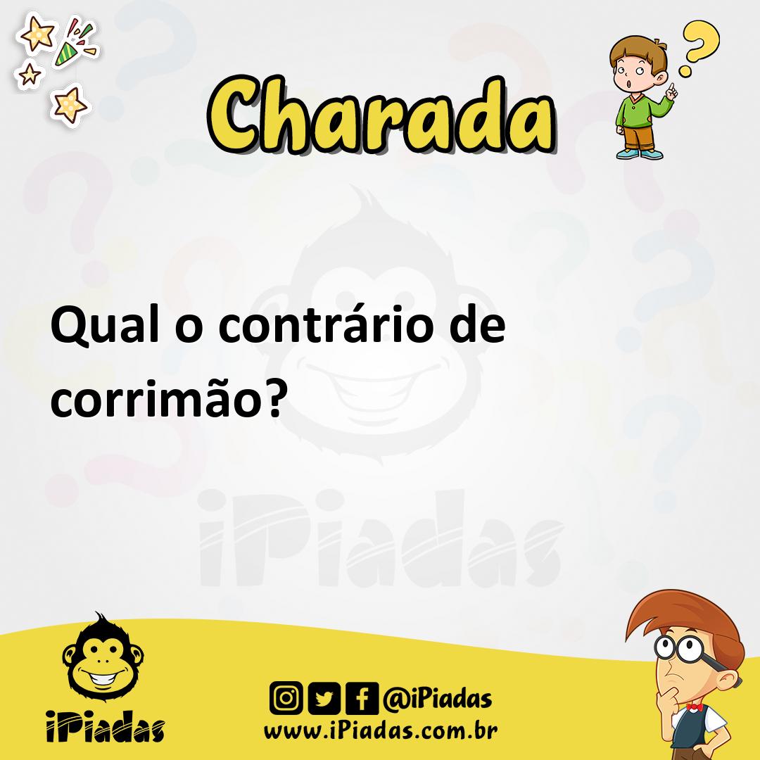 Ilustração de Qual o contrário de corrimão? no iPiadas