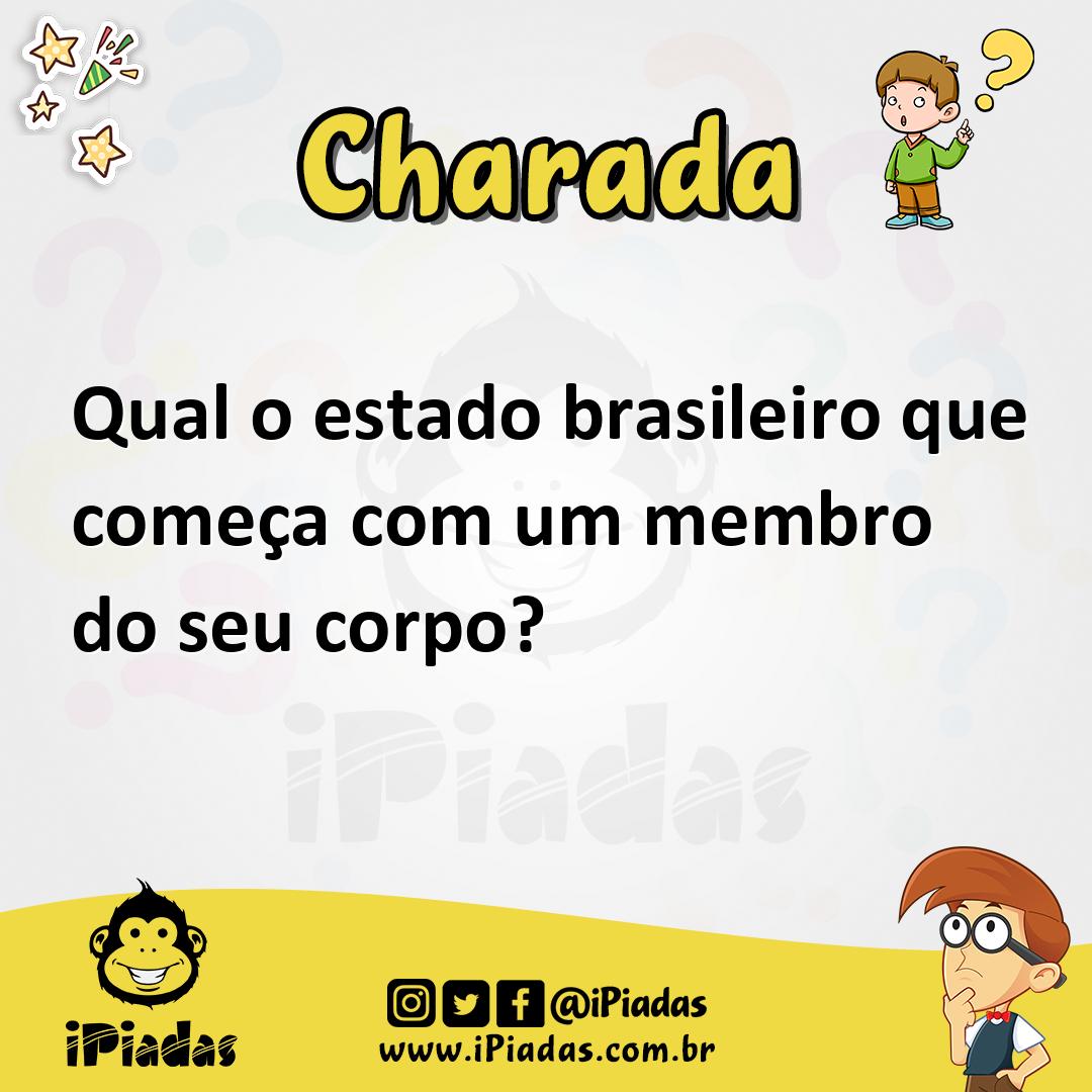Ilustração de Qual o estado brasileiro que começa com um membro do seu corpo? no iPiadas