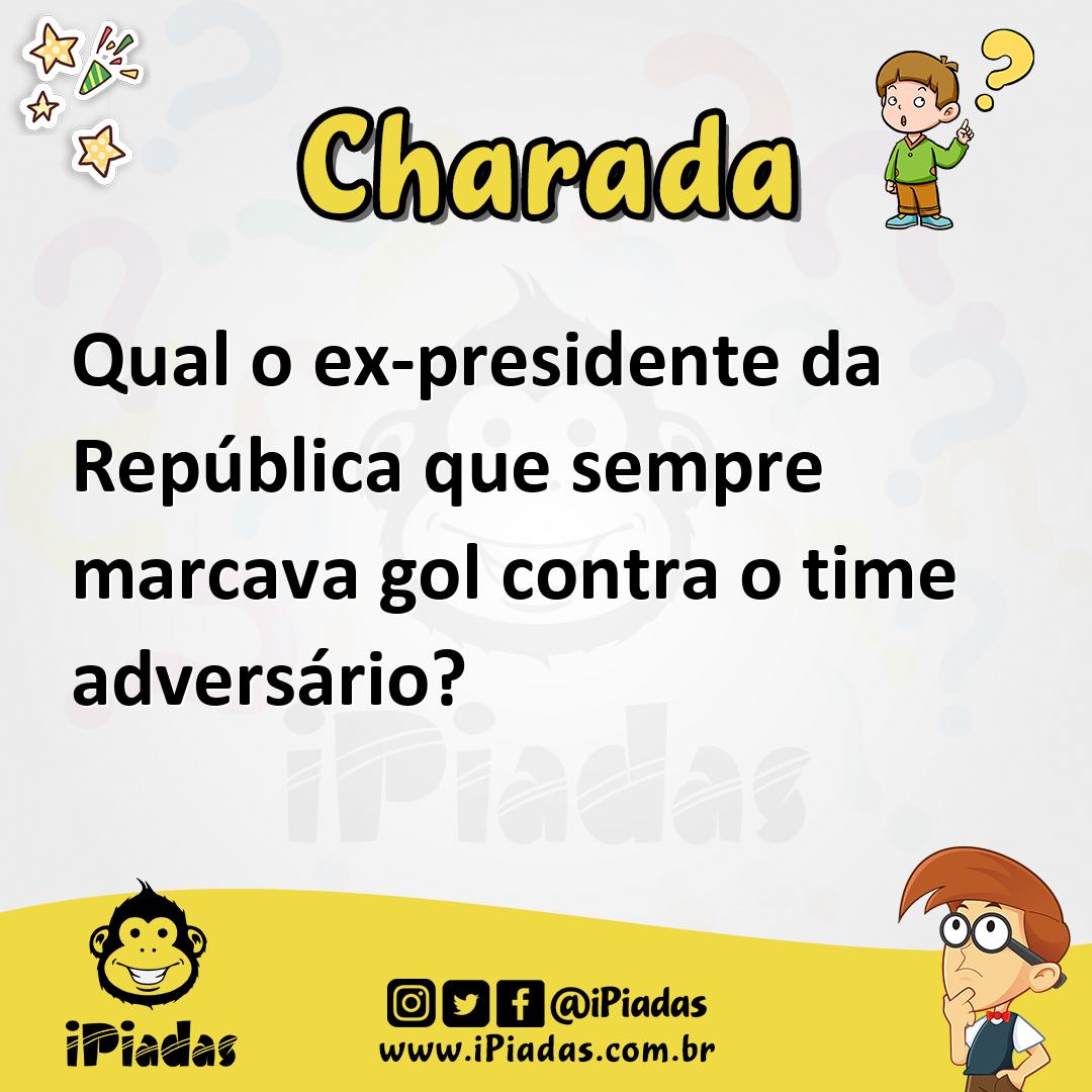 Ilustração de Qual o ex-presidente da República que sempre marcava gol contra o time adversário? no iPiadas