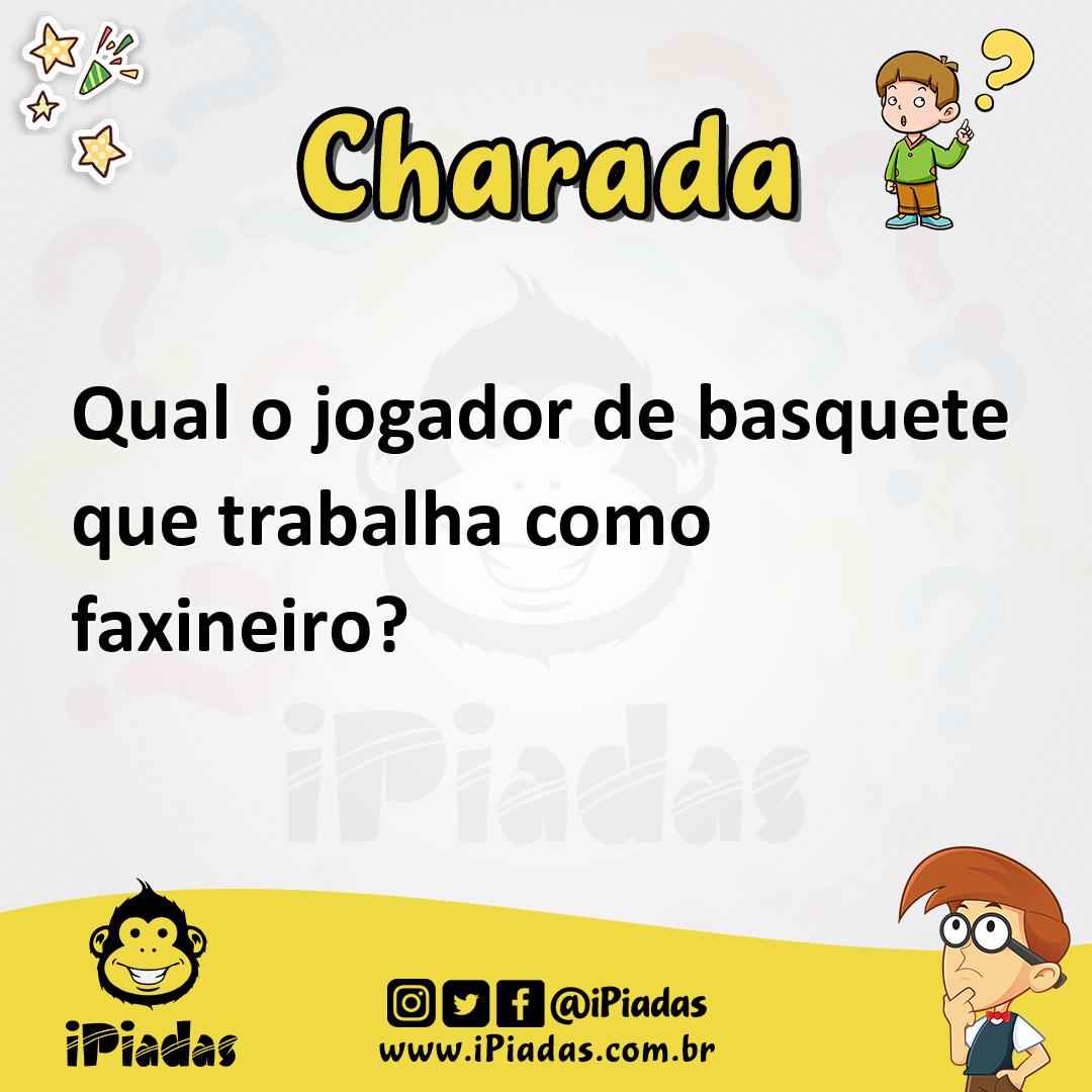 Ilustração de Qual o jogador de basquete que trabalha como faxineiro? no iPiadas