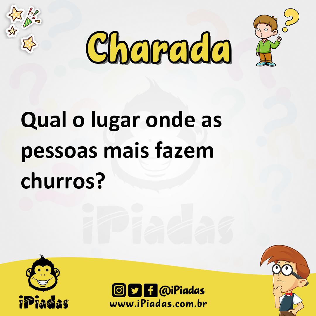 Ilustração de Qual o lugar onde as pessoas mais fazem churros? no iPiadas