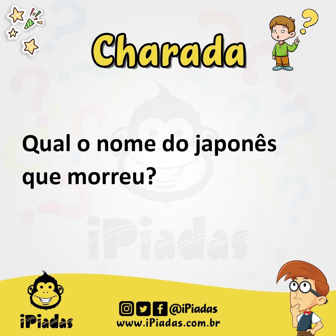 Ilustração de Qual o nome do japonês que morreu? no iPiadas