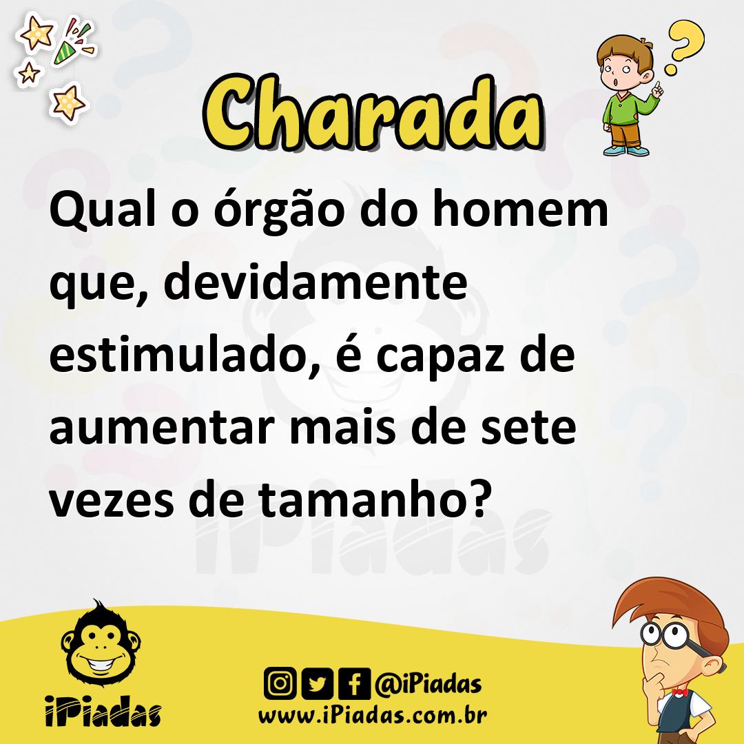 Ilustração de Qual o órgão do homem que, devidamente estimulado, é capaz de aumentar mais de sete vezes de tamanho? no iPiadas