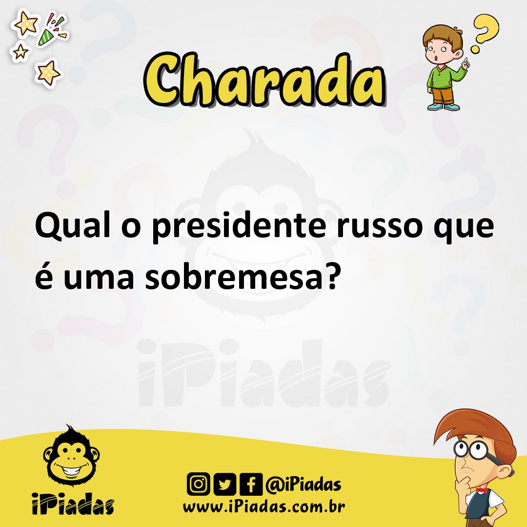 Ilustração de Qual o presidente russo que é uma sobremesa? no iPiadas