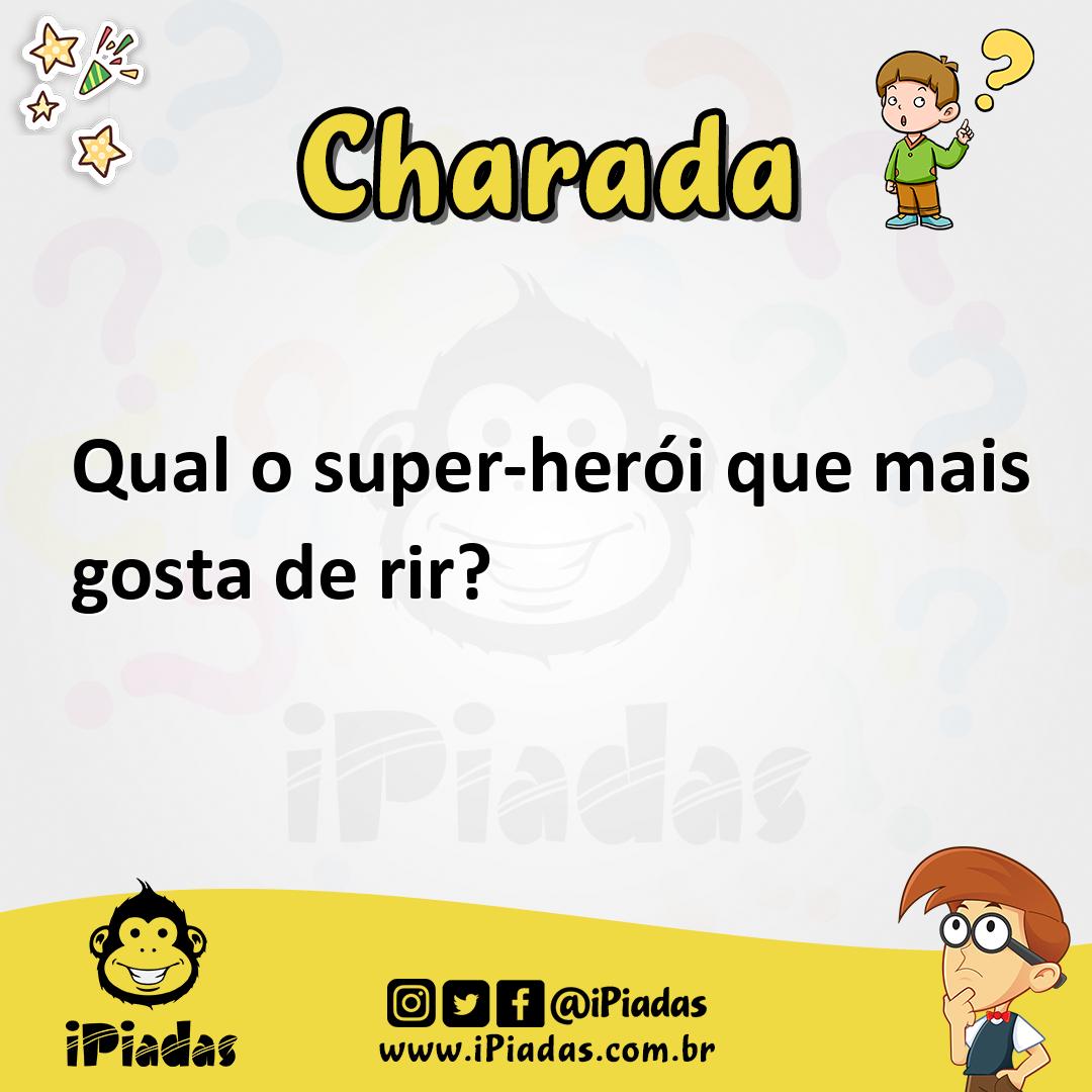 Ilustração de Qual o super-herói que mais gosta de rir? no iPiadas