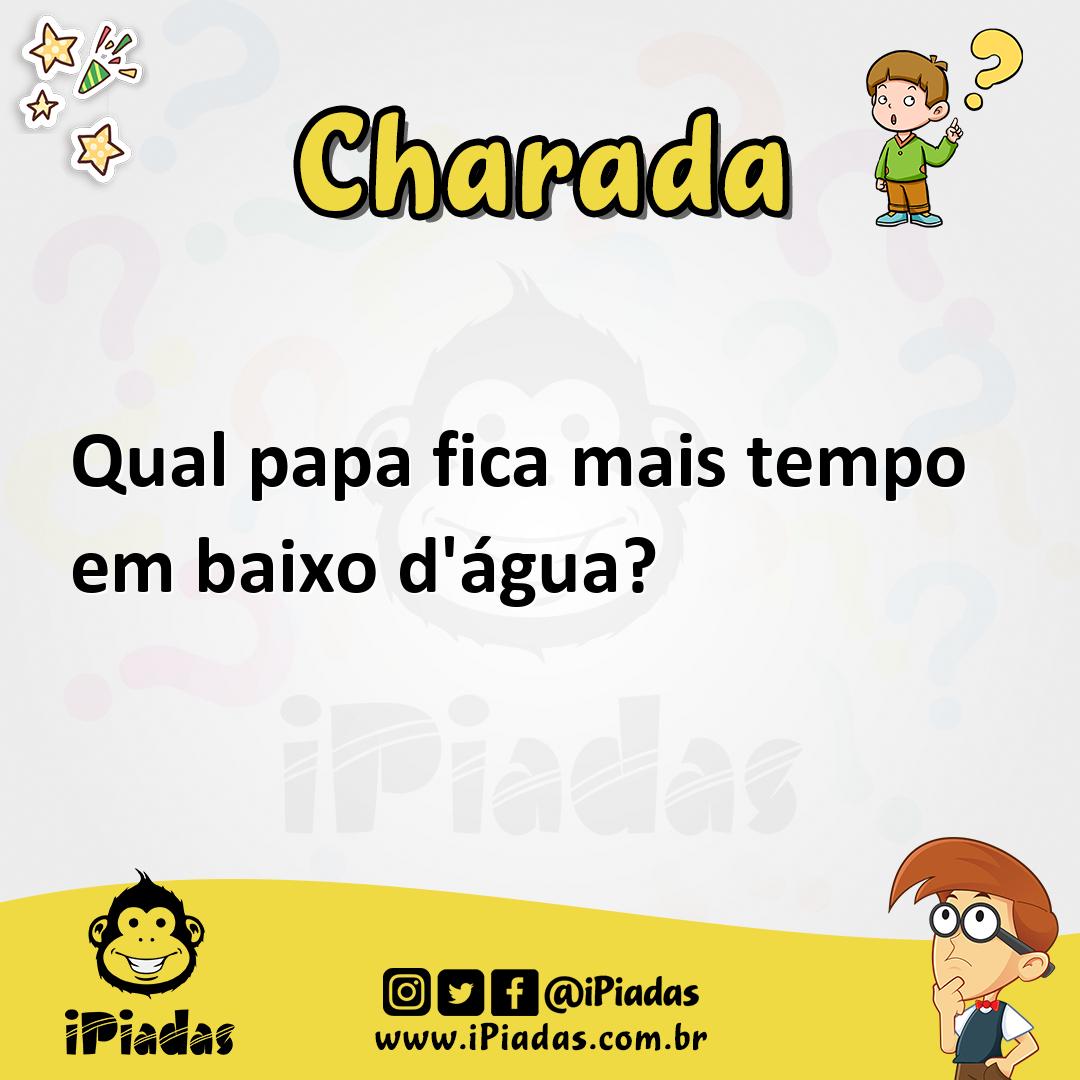 Ilustração de Qual papa fica mais tempo em baixo d'água? no iPiadas