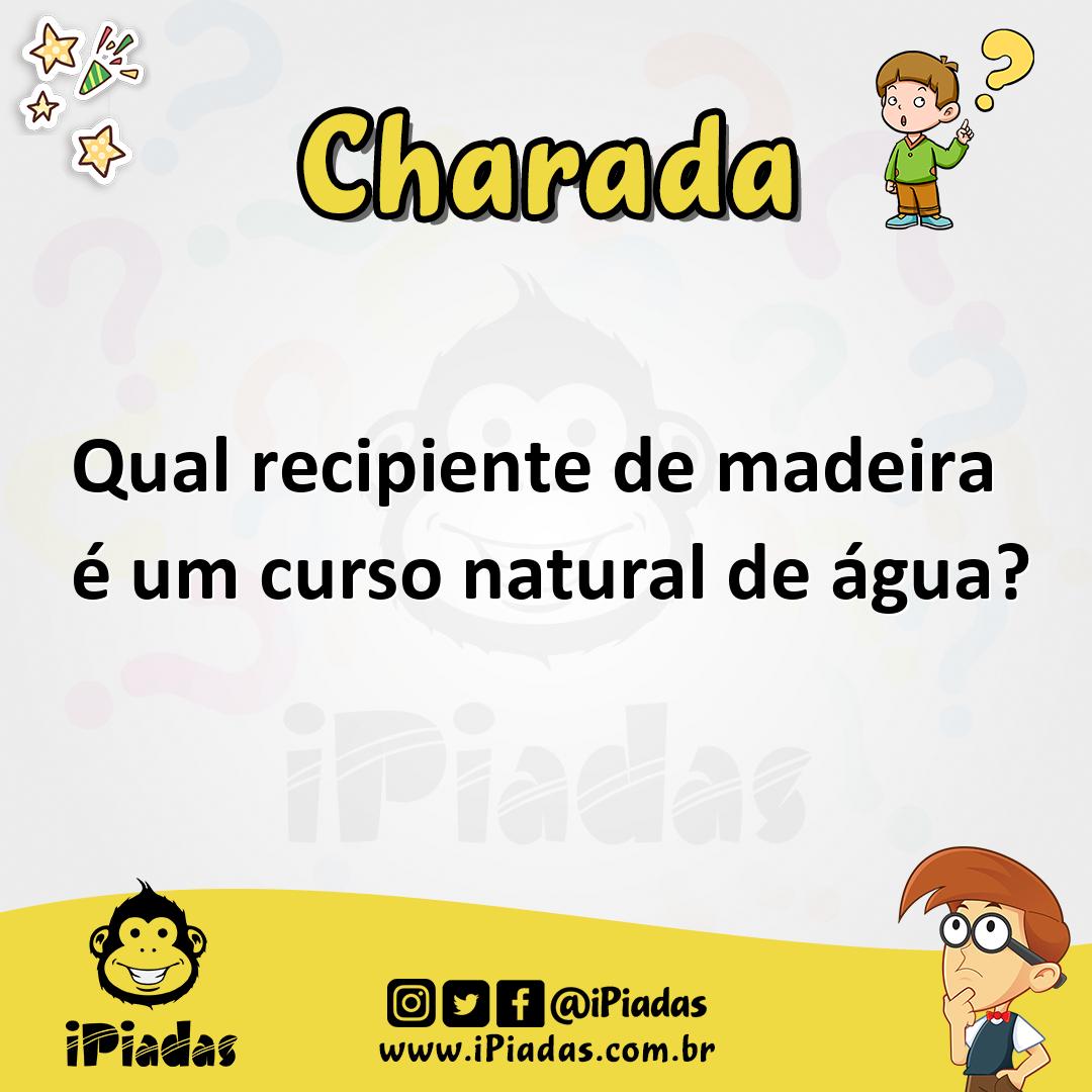 Ilustração de Qual recipiente de madeira é um curso natural de água? no iPiadas