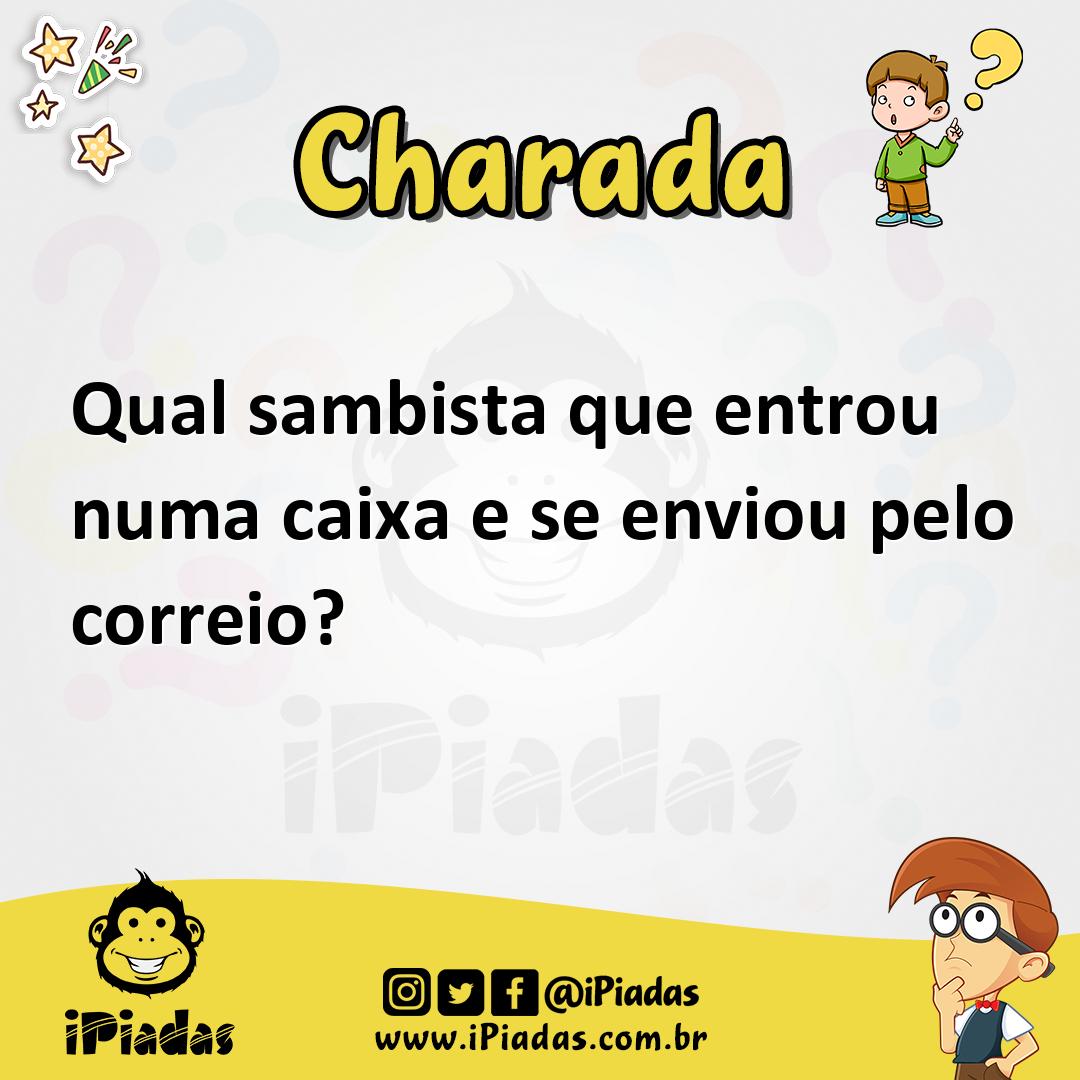 Ilustração de Qual sambista que entrou numa caixa e se enviou pelo correio? no iPiadas