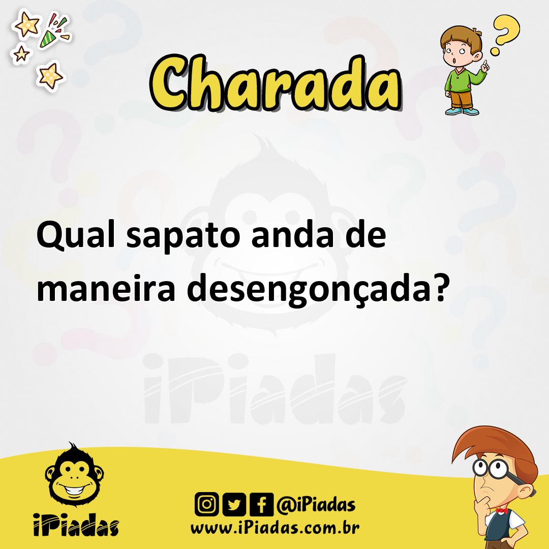 Ilustração de Qual sapato anda de maneira desengonçada? no iPiadas
