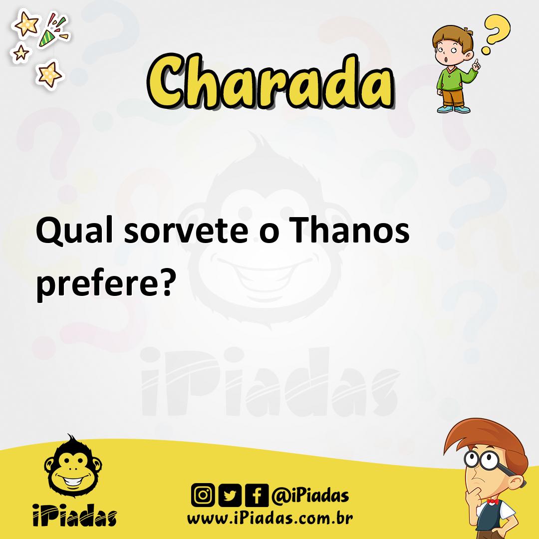 Ilustração de Qual sorvete o Thanos prefere? no iPiadas