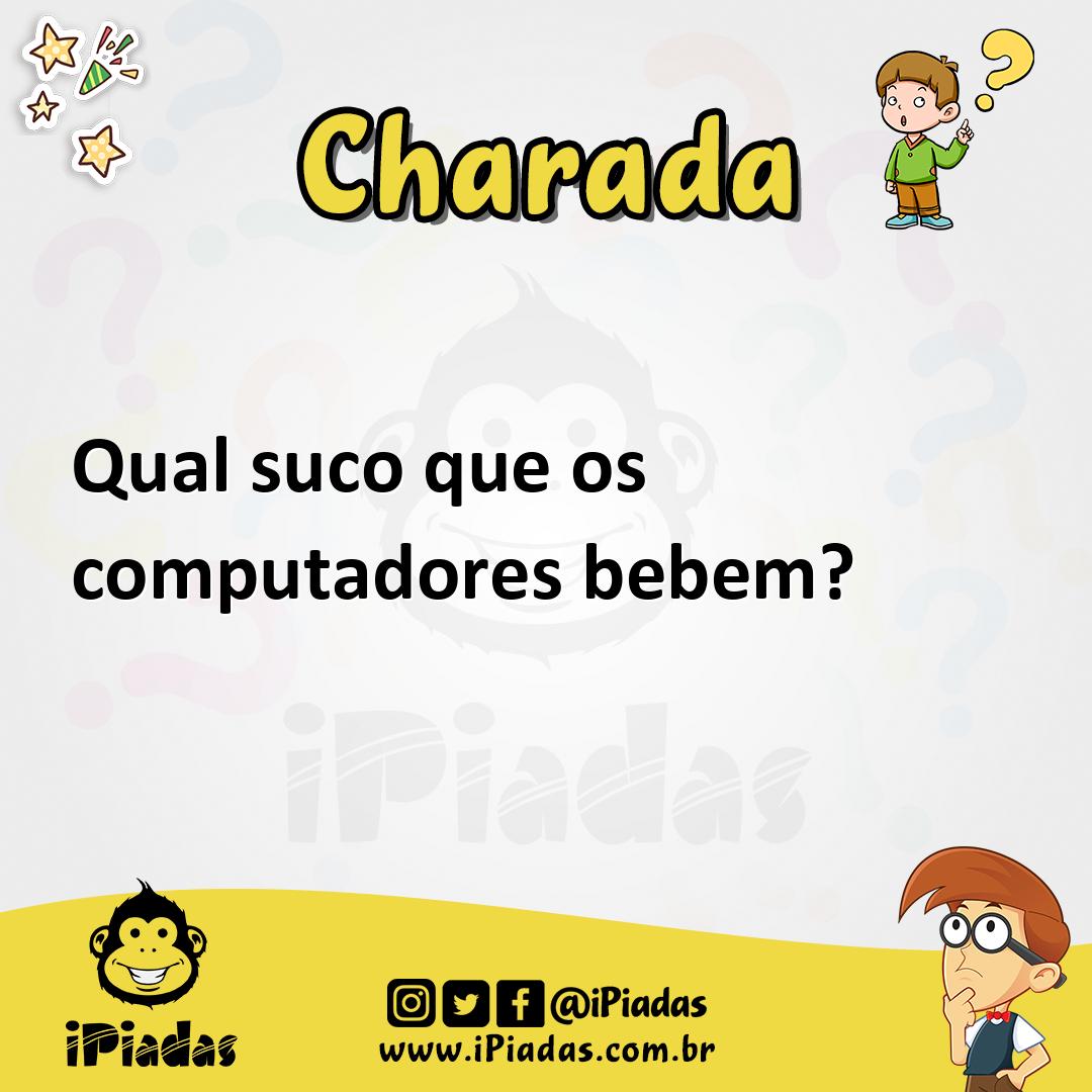 Ilustração de Qual suco que os computadores bebem? no iPiadas