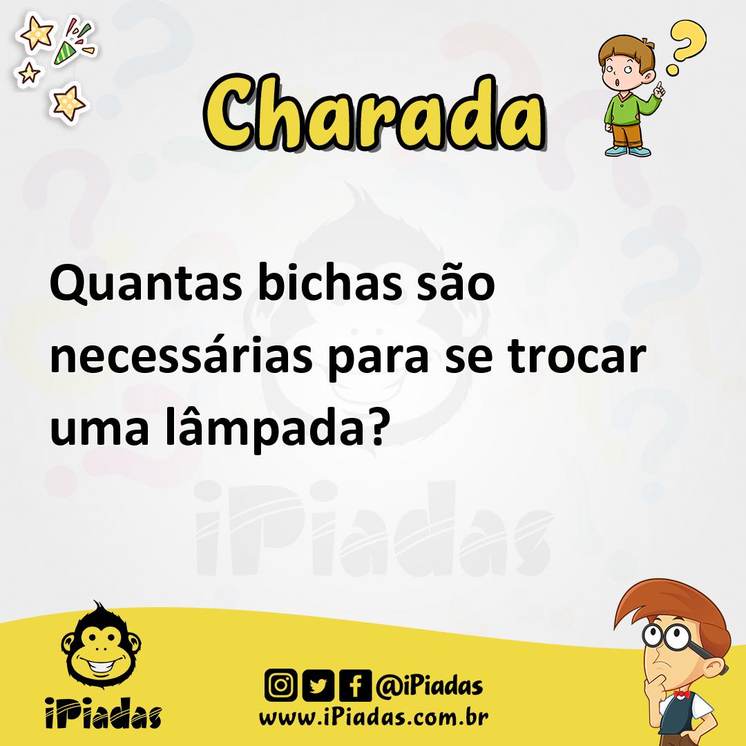 Ilustração de Quantas bichas são necessárias para se trocar uma lâmpada? no iPiadas