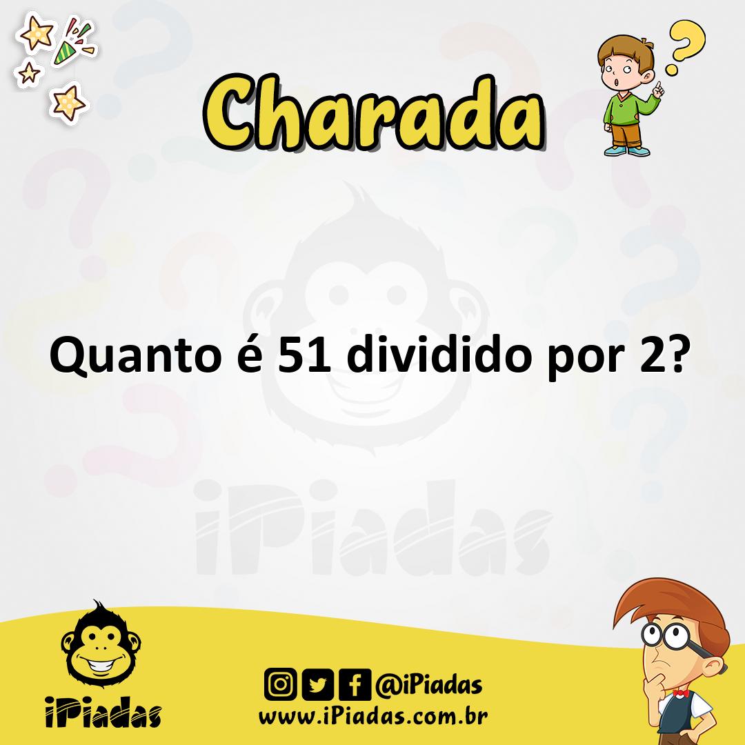 Ilustração de Quanto é 51 dividido por 2? no iPiadas