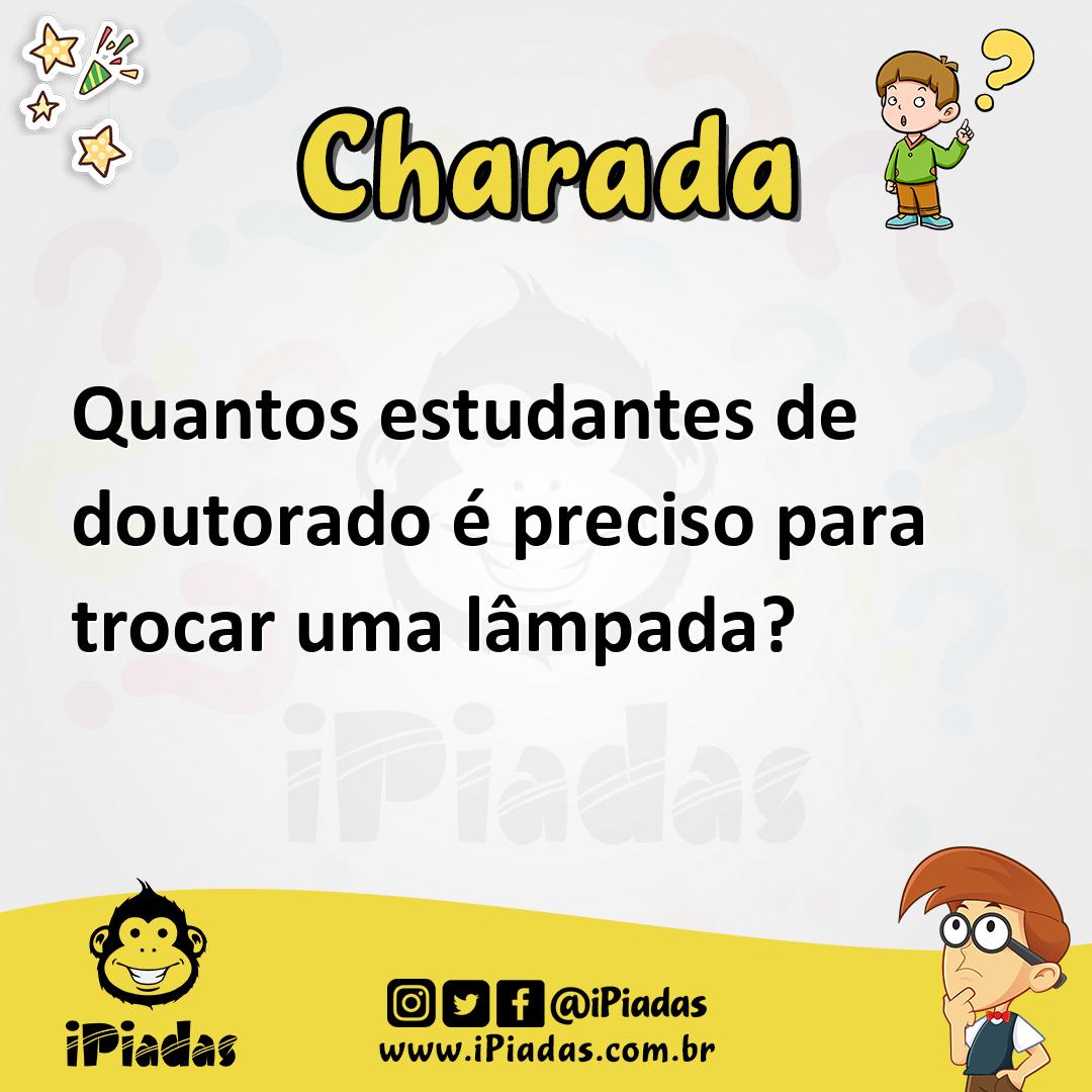Ilustração de Quantos estudantes de doutorado é preciso para trocar uma lâmpada? no iPiadas