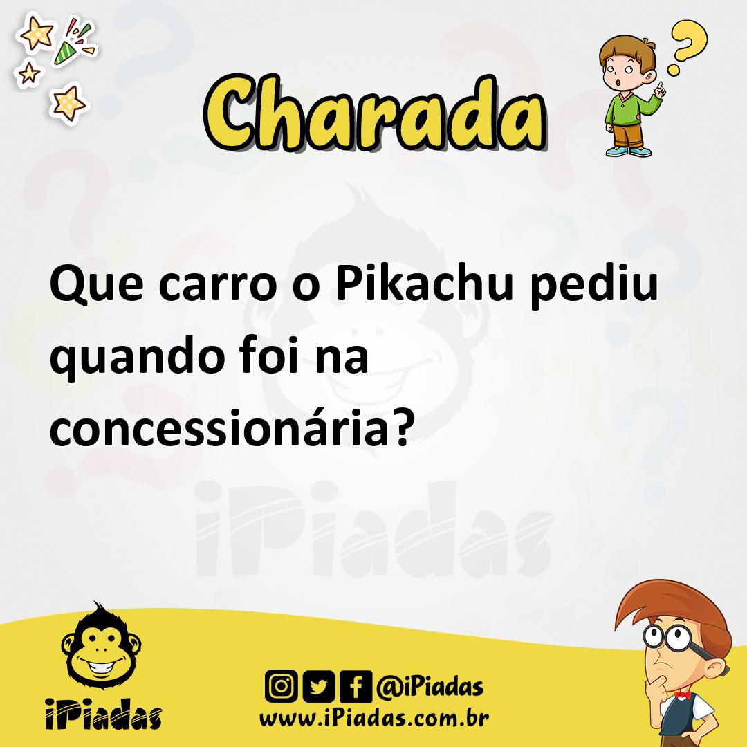 Ilustração de Que carro o Pikachu pediu quando foi na concessionária? no iPiadas