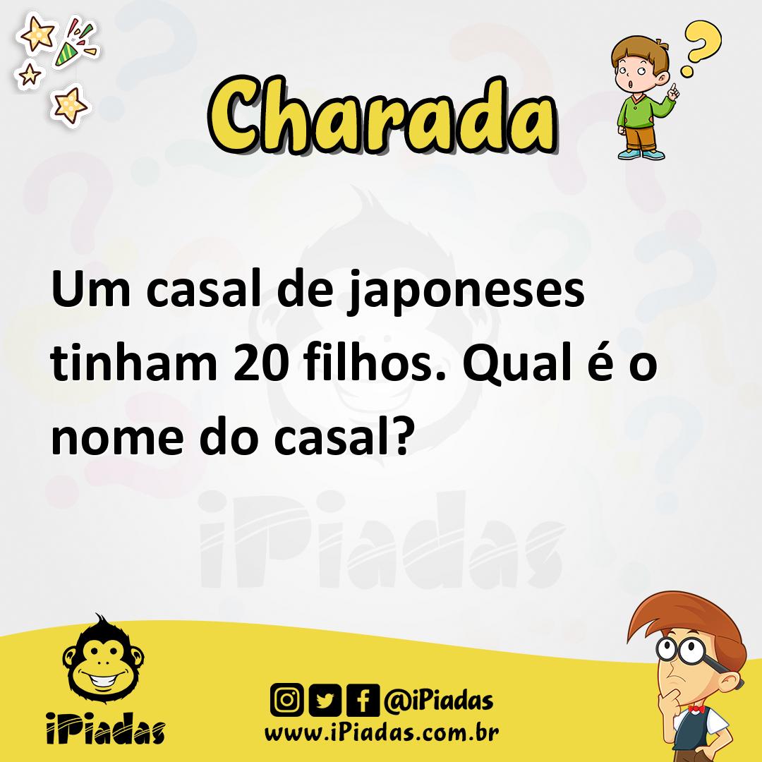 Ilustração de Um casal de japoneses tinham 20 filhos. Qual é o nome do casal? no iPiadas