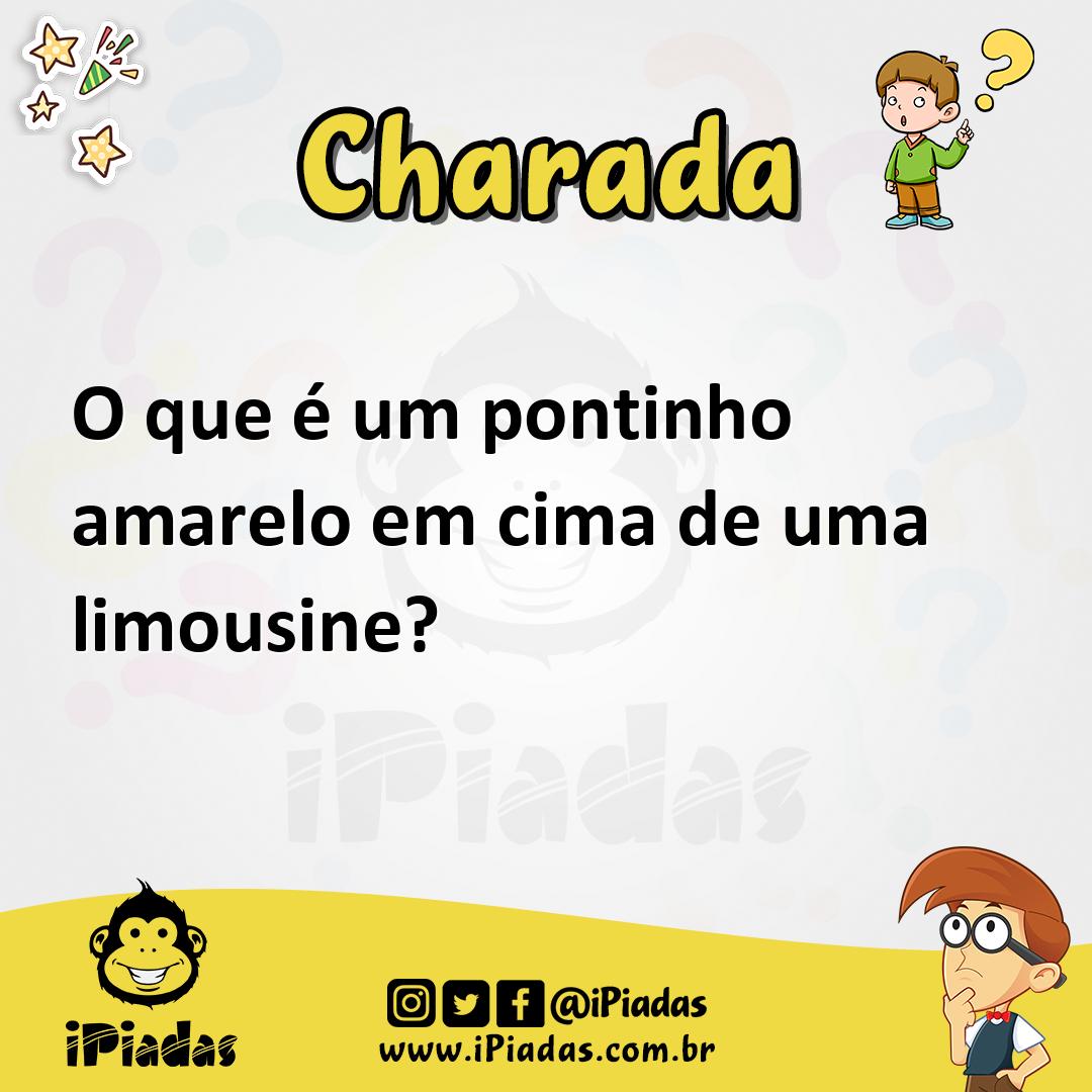 Ilustração de O que é um pontinho amarelo em cima de uma limousine? no iPiadas