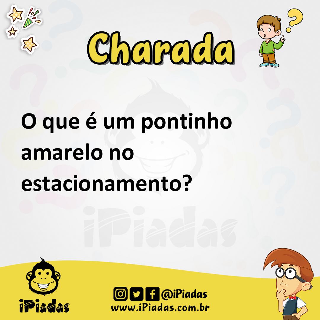 Ilustração de O que é um pontinho amarelo no estacionamento? no iPiadas