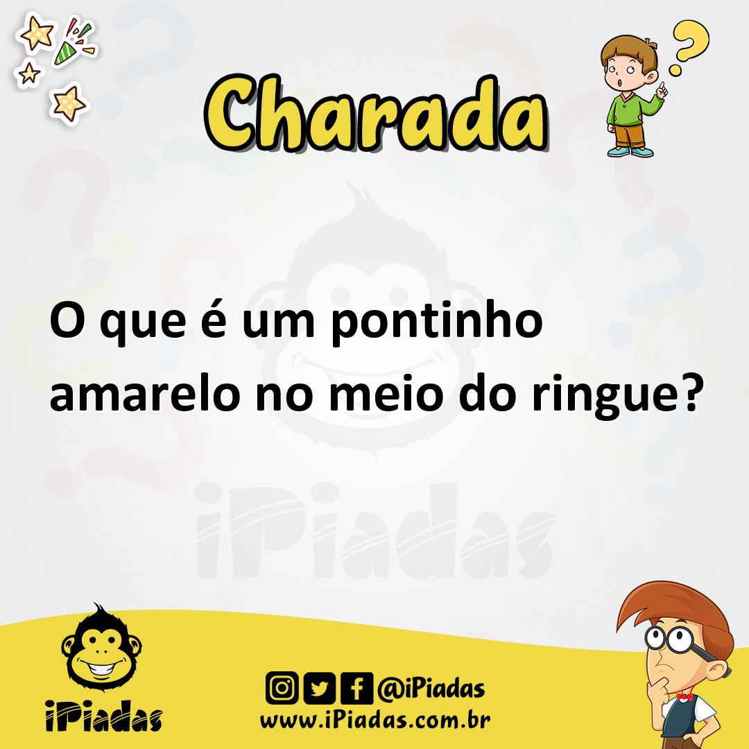 Ilustração de O que é um pontinho amarelo no meio do ringue? no iPiadas