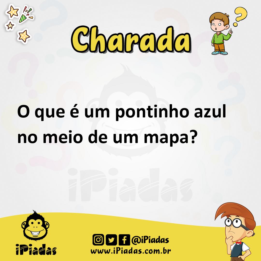 Ilustração de O que é um pontinho azul no meio de um mapa? no iPiadas