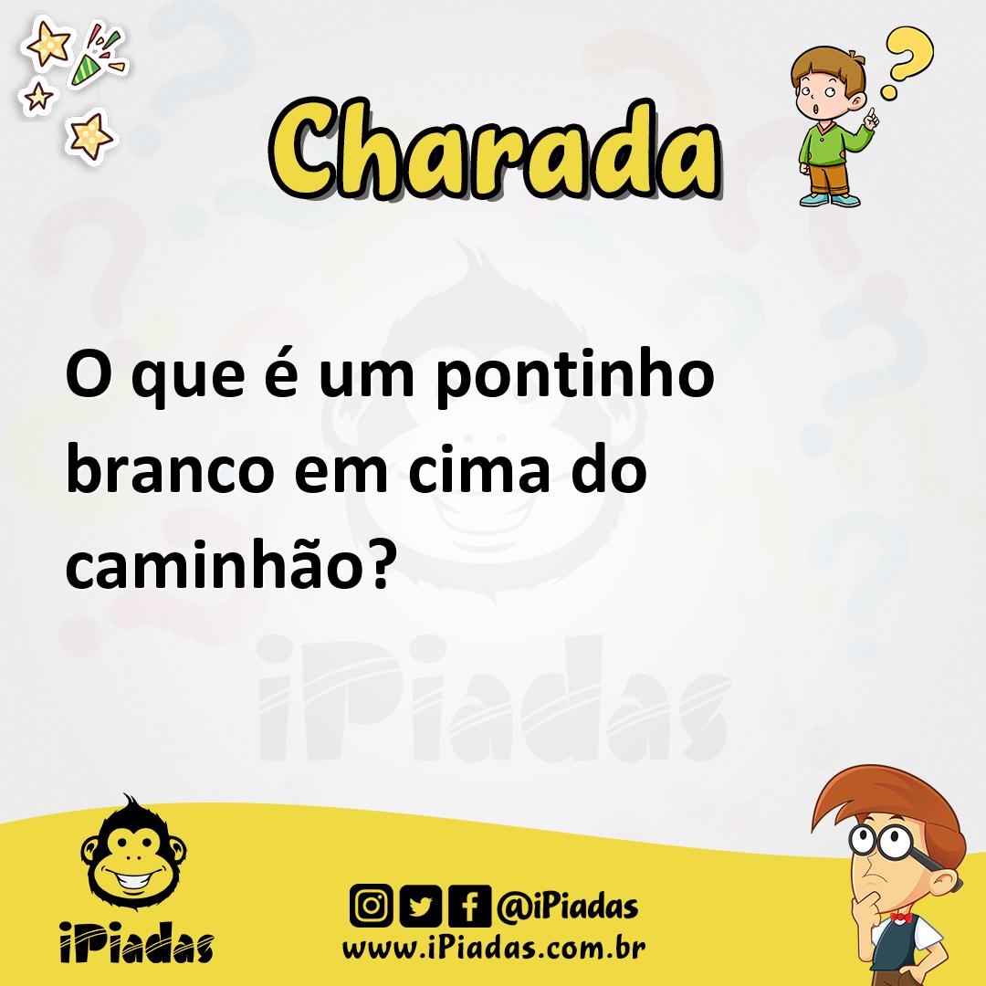 Ilustração de O que é um pontinho branco em cima do caminhão? no iPiadas