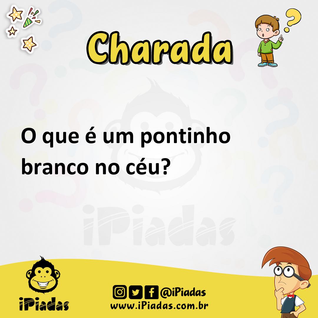 Ilustração de O que é um pontinho branco no céu? no iPiadas
