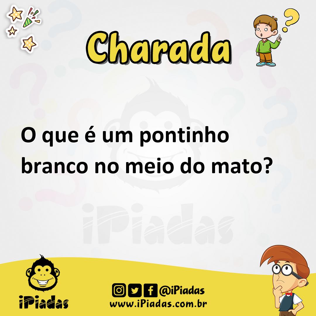 Ilustração de O que é um pontinho branco no meio do mato? no iPiadas