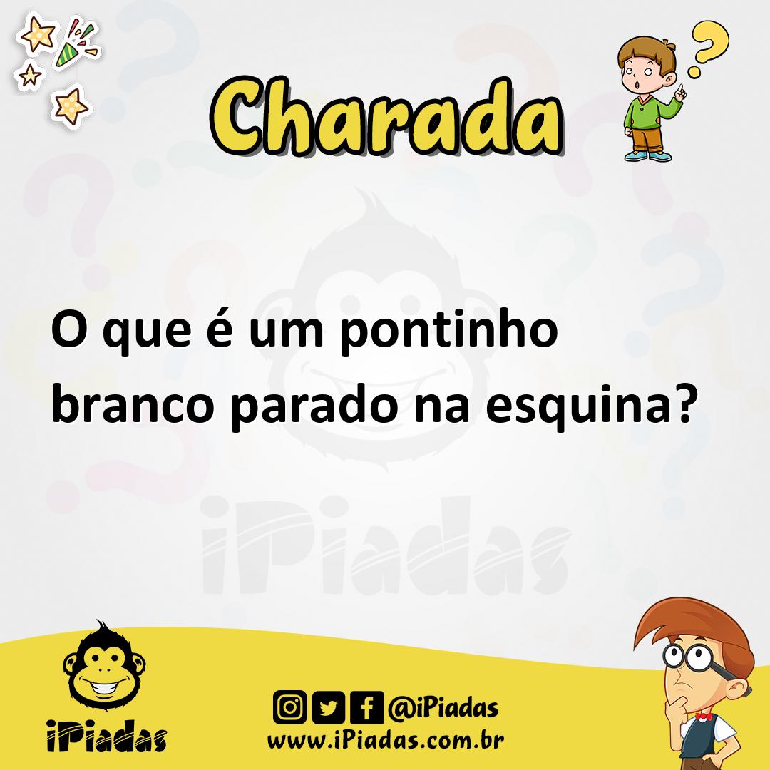 Ilustração de O que é um pontinho branco parado na esquina? no iPiadas