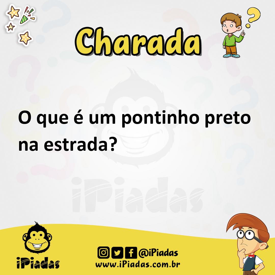 Ilustração de O que é um pontinho preto na estrada? no iPiadas