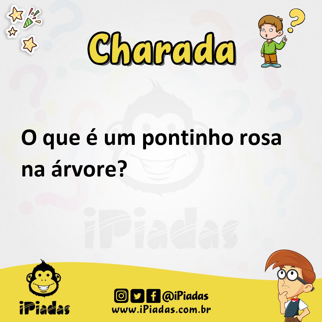 Ilustração de O que é um pontinho rosa na árvore? no iPiadas