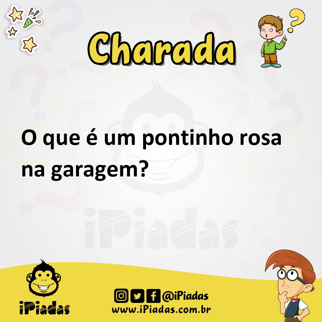 Ilustração de O que é um pontinho rosa na garagem? no iPiadas