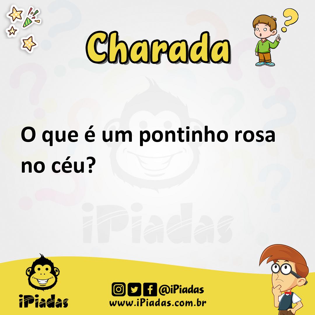 Ilustração de O que é um pontinho rosa no céu? no iPiadas