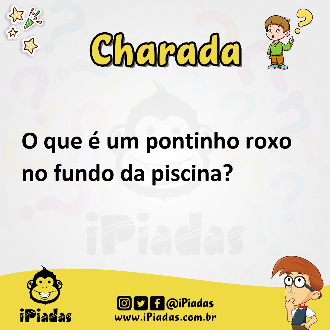 Ilustração de O que é um pontinho roxo no fundo da piscina? no iPiadas