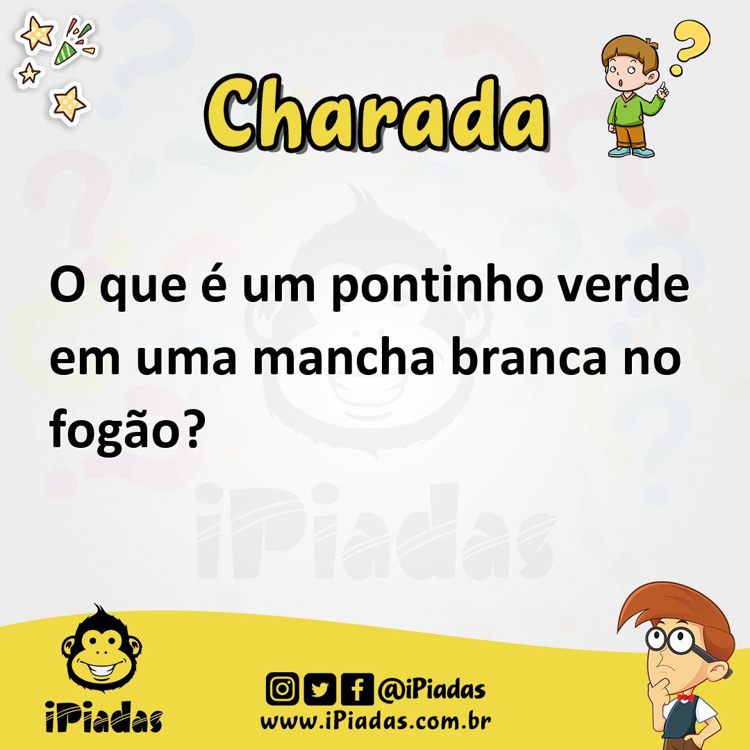 Ilustração de O que é um pontinho verde em uma mancha branca no fogão? no iPiadas