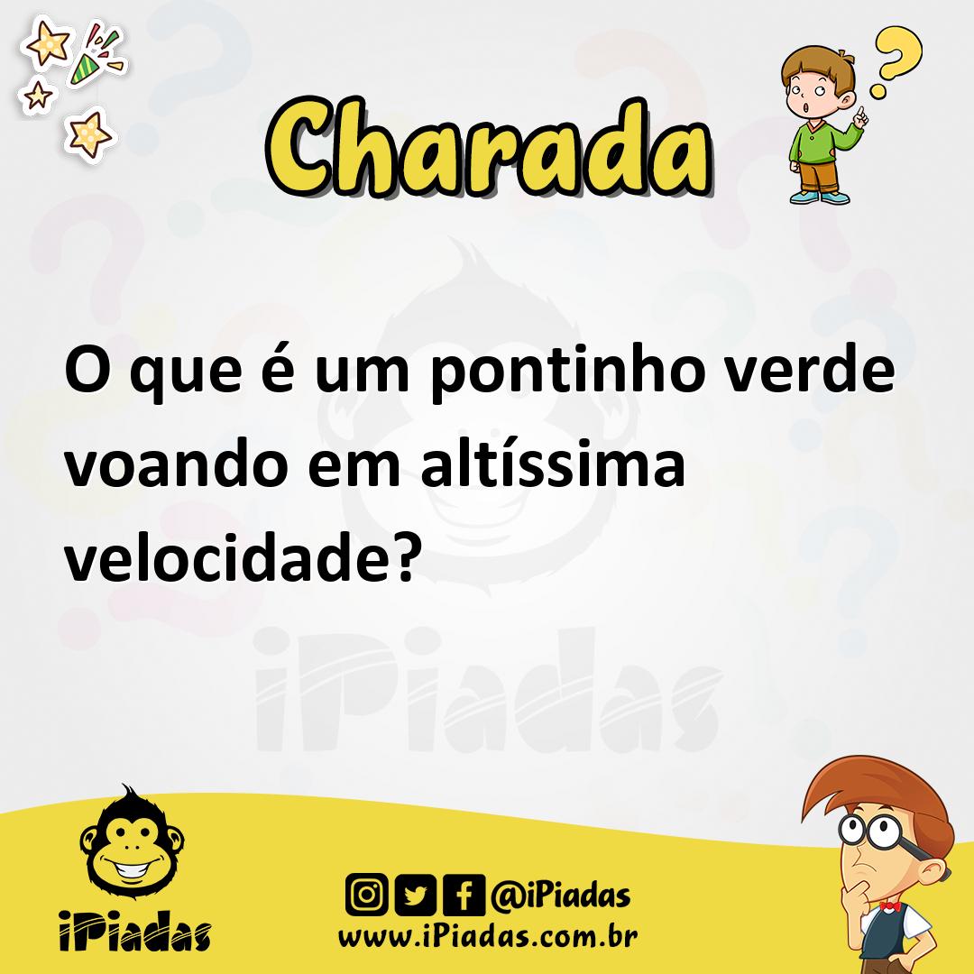 Ilustração de O que é um pontinho verde voando em altíssima velocidade? no iPiadas