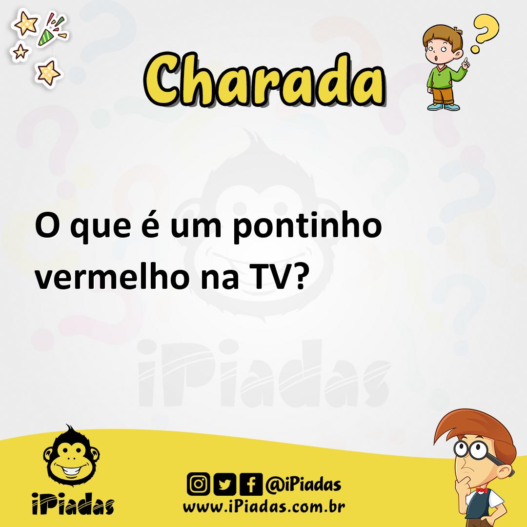 Ilustração de O que é um pontinho vermelho na TV? no iPiadas
