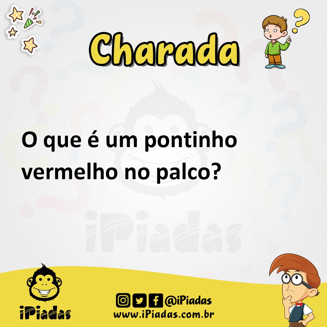 Ilustração de O que é um pontinho vermelho no palco? no iPiadas