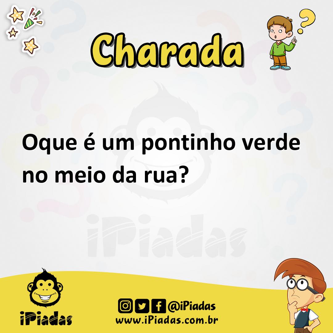 Ilustração de Oque é um pontinho verde no meio da rua? no iPiadas