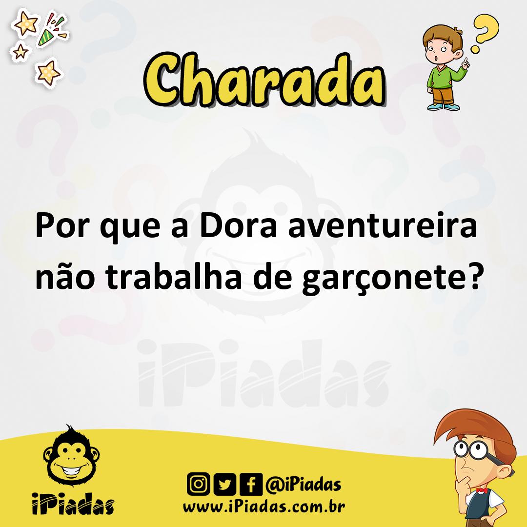 Ilustração de Por que a Dora aventureira não trabalha de garçonete? no iPiadas
