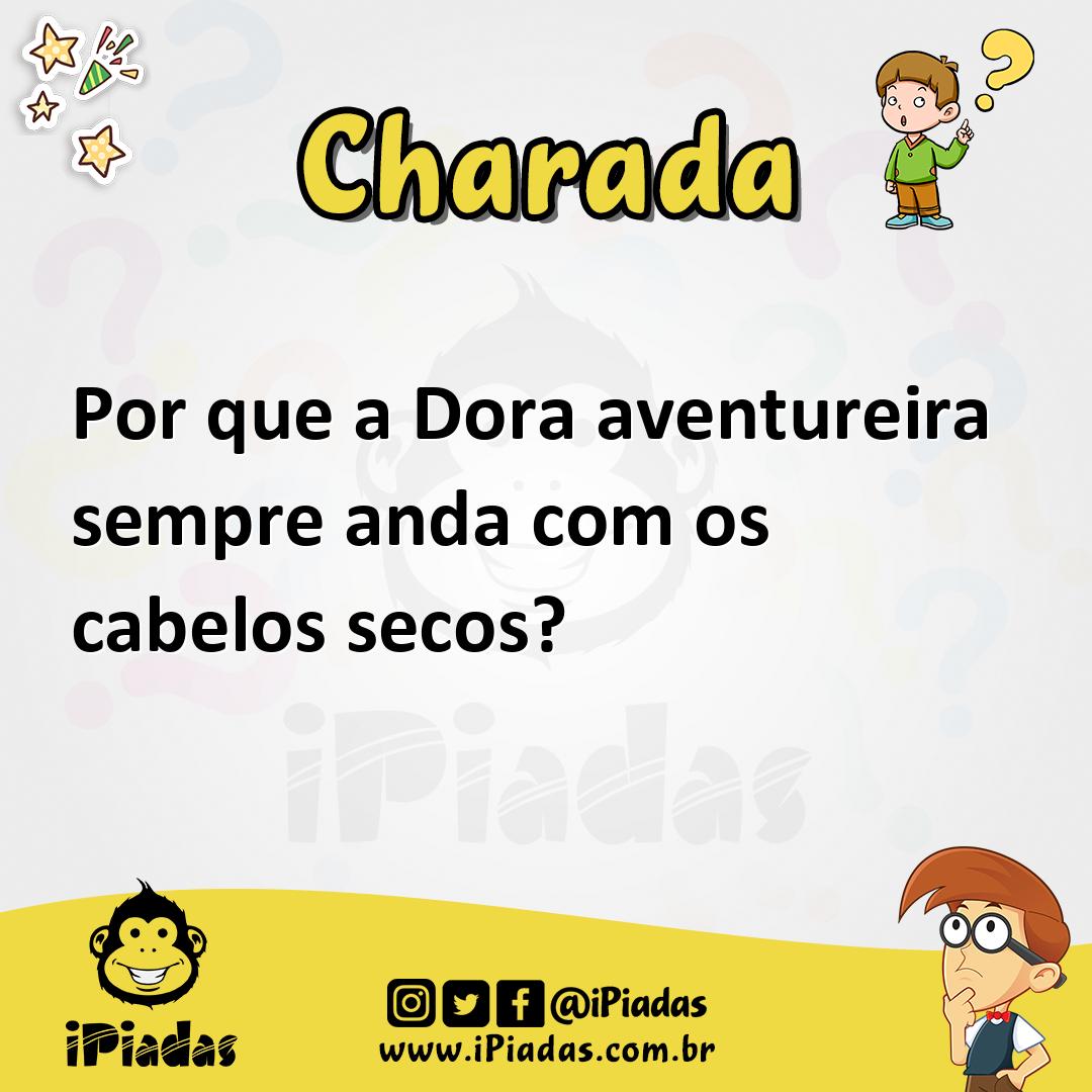 Ilustração de Por que a Dora aventureira sempre anda com os cabelos secos? no iPiadas