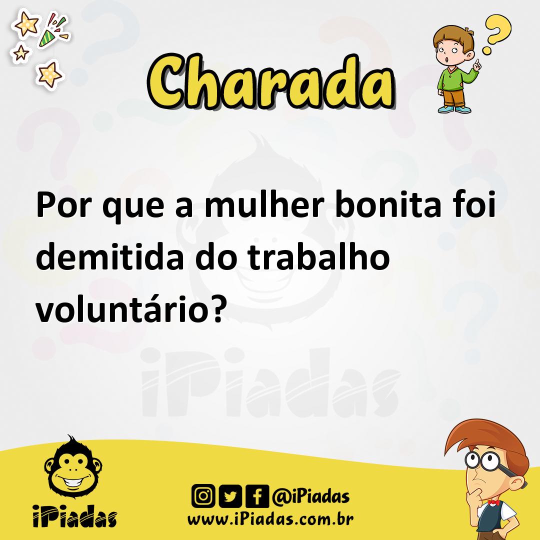 Ilustração de Por que a mulher bonita foi demitida do trabalho voluntário? no iPiadas