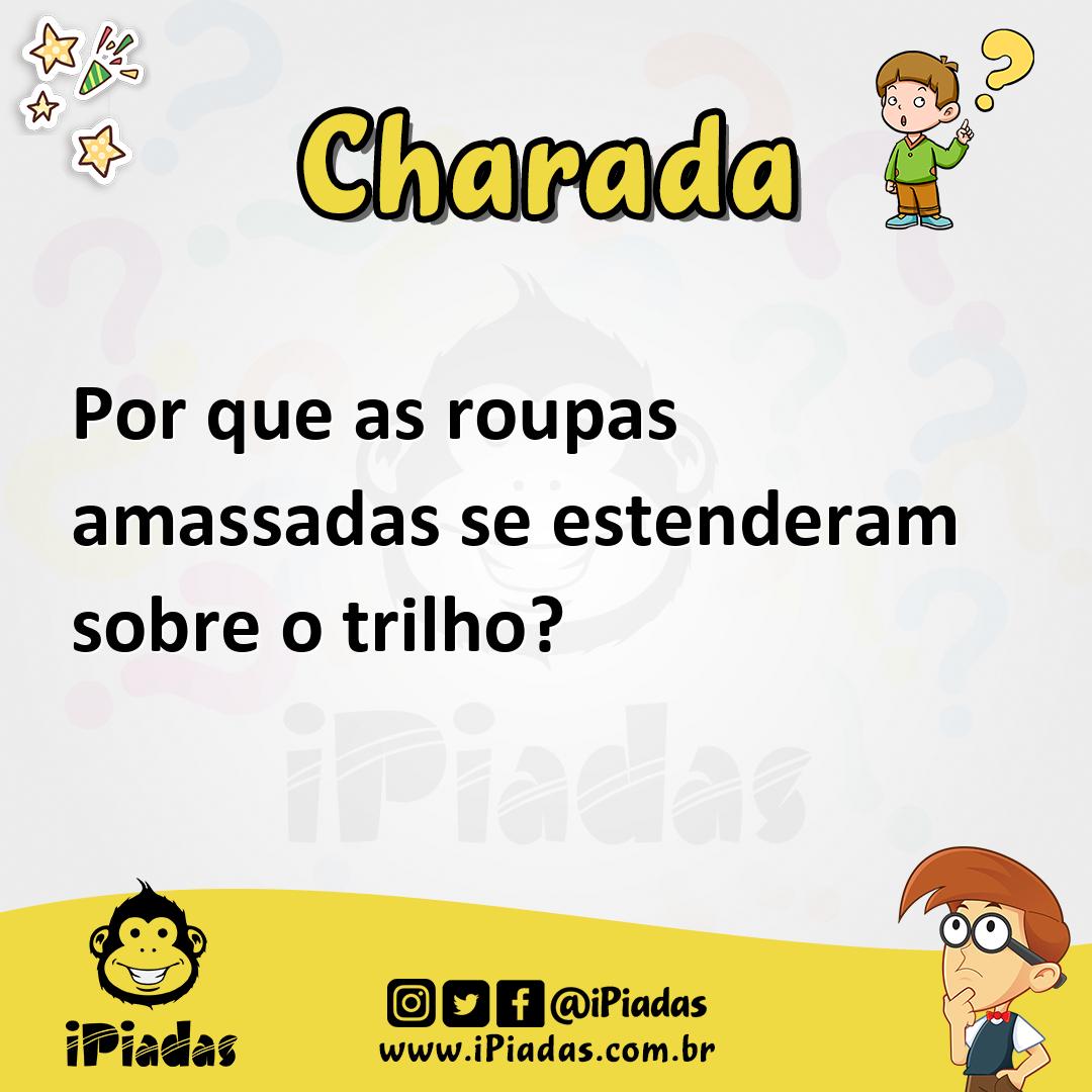 Ilustração de Por que as roupas amassadas se estenderam sobre o trilho? no iPiadas