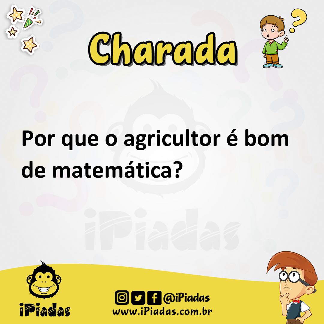 Ilustração de Por que o agricultor é bom de matemática? no iPiadas