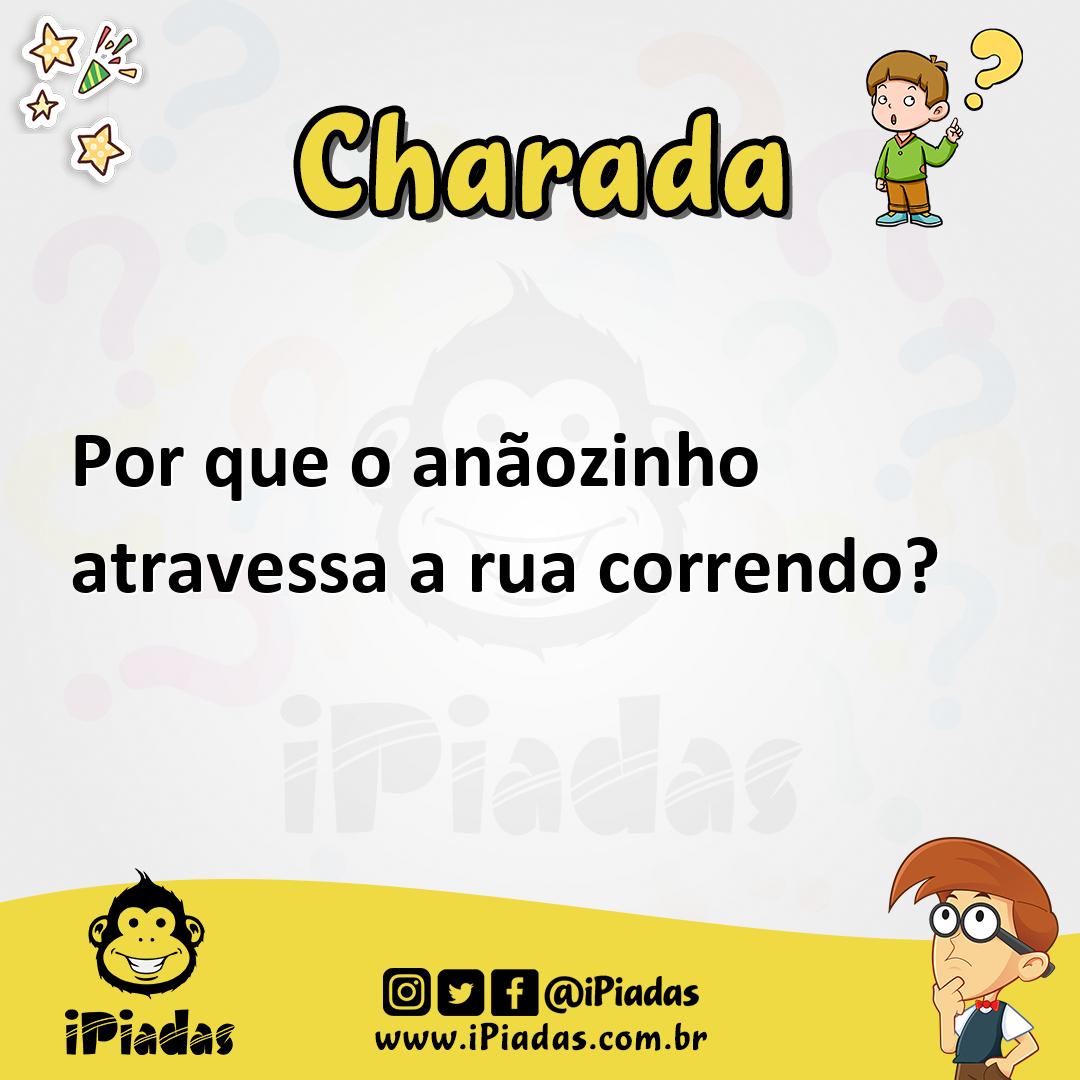 Ilustração de Por que o anãozinho atravessa a rua correndo? no iPiadas
