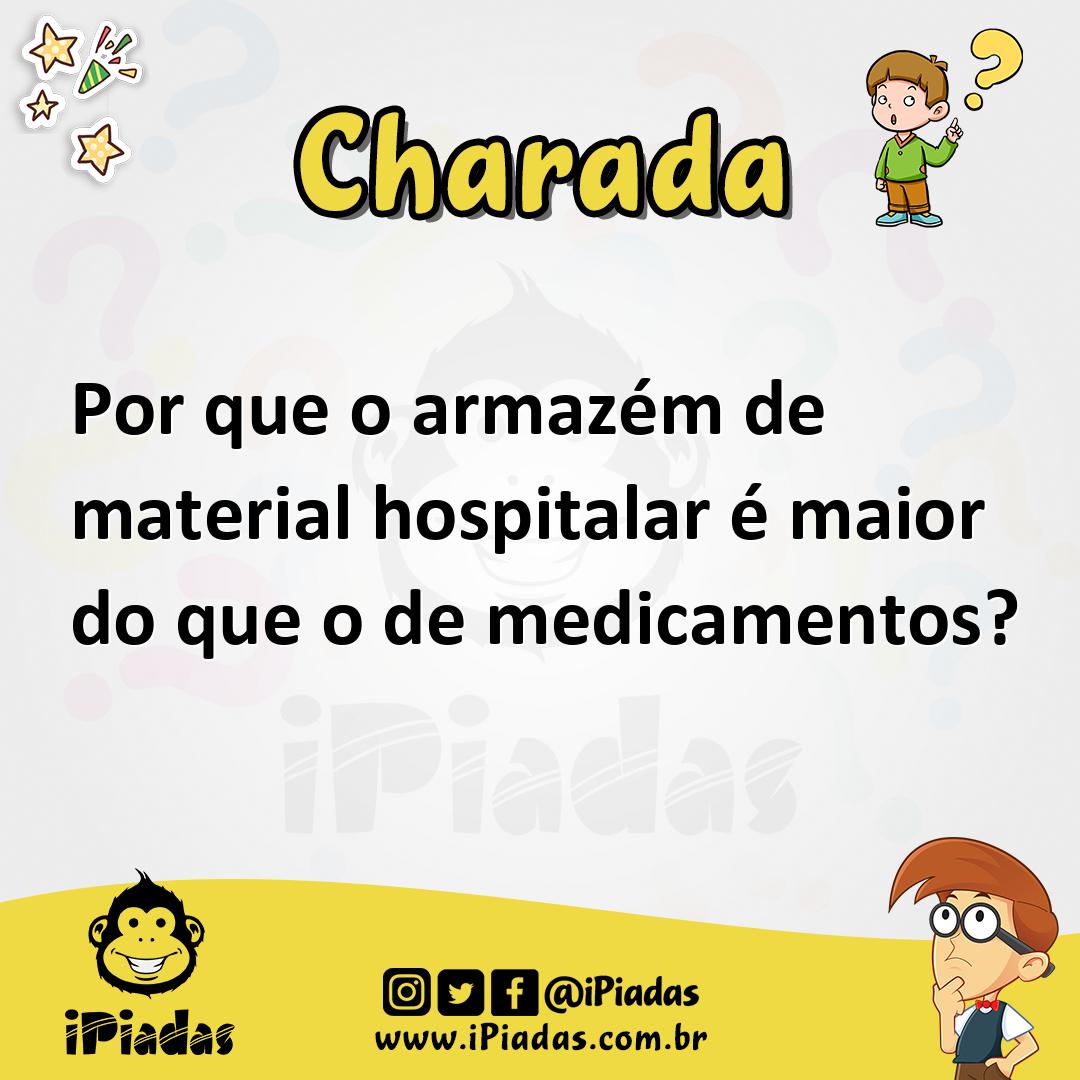 Ilustração de Por que o armazém de material hospitalar é maior do que o de medicamentos? no iPiadas