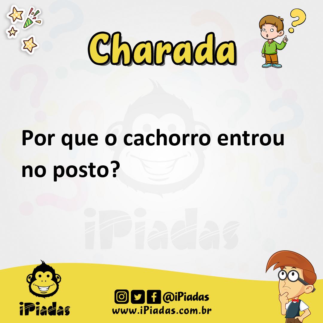 Ilustração de Por que o cachorro entrou no posto? no iPiadas
