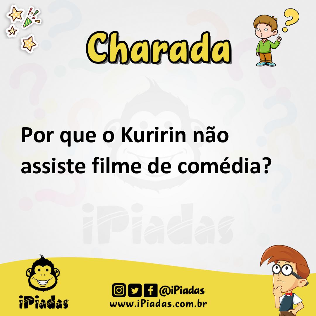 Ilustração de Por que o Kuririn não assiste filme de comédia? no iPiadas