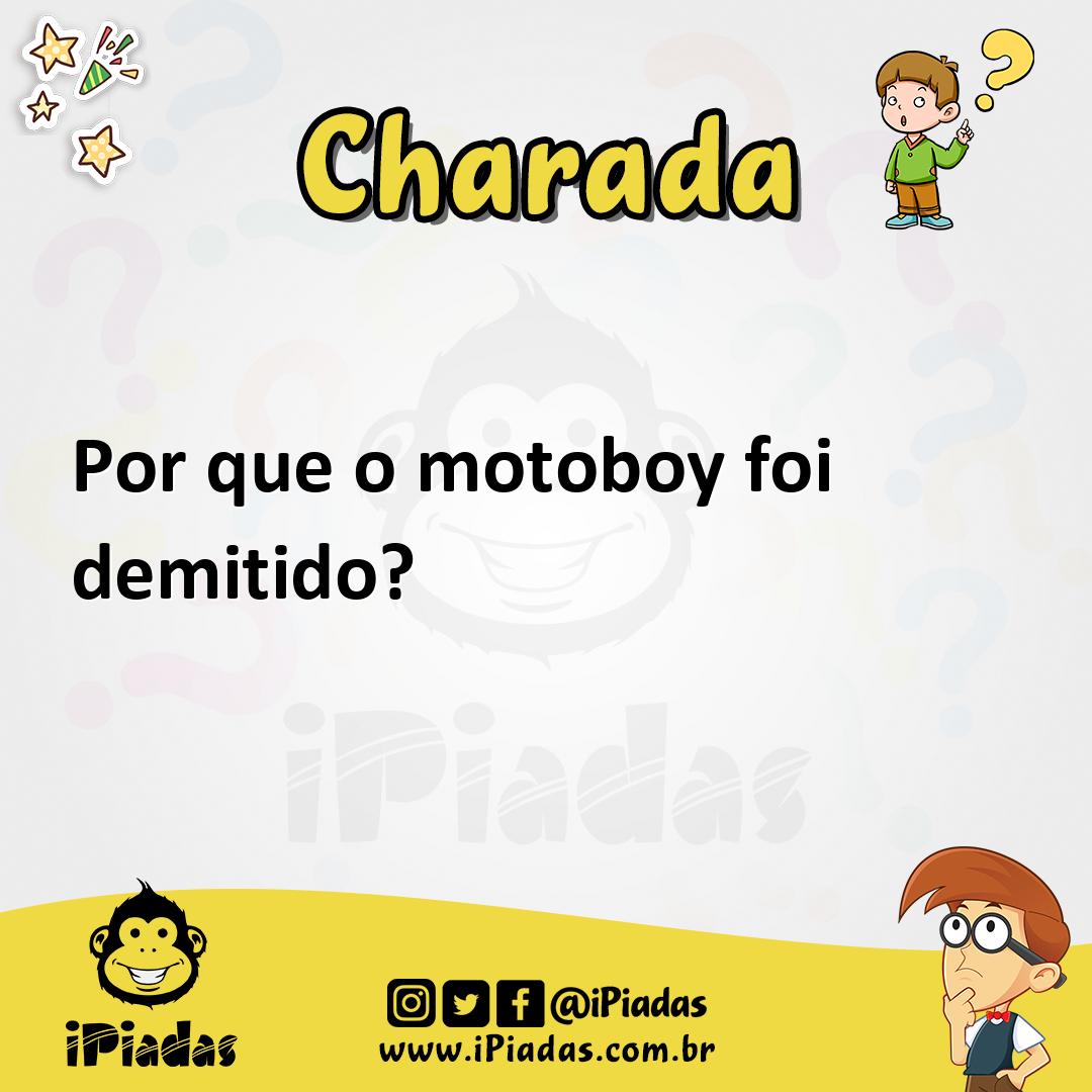 Ilustração de Por que o motoboy foi demitido? no iPiadas